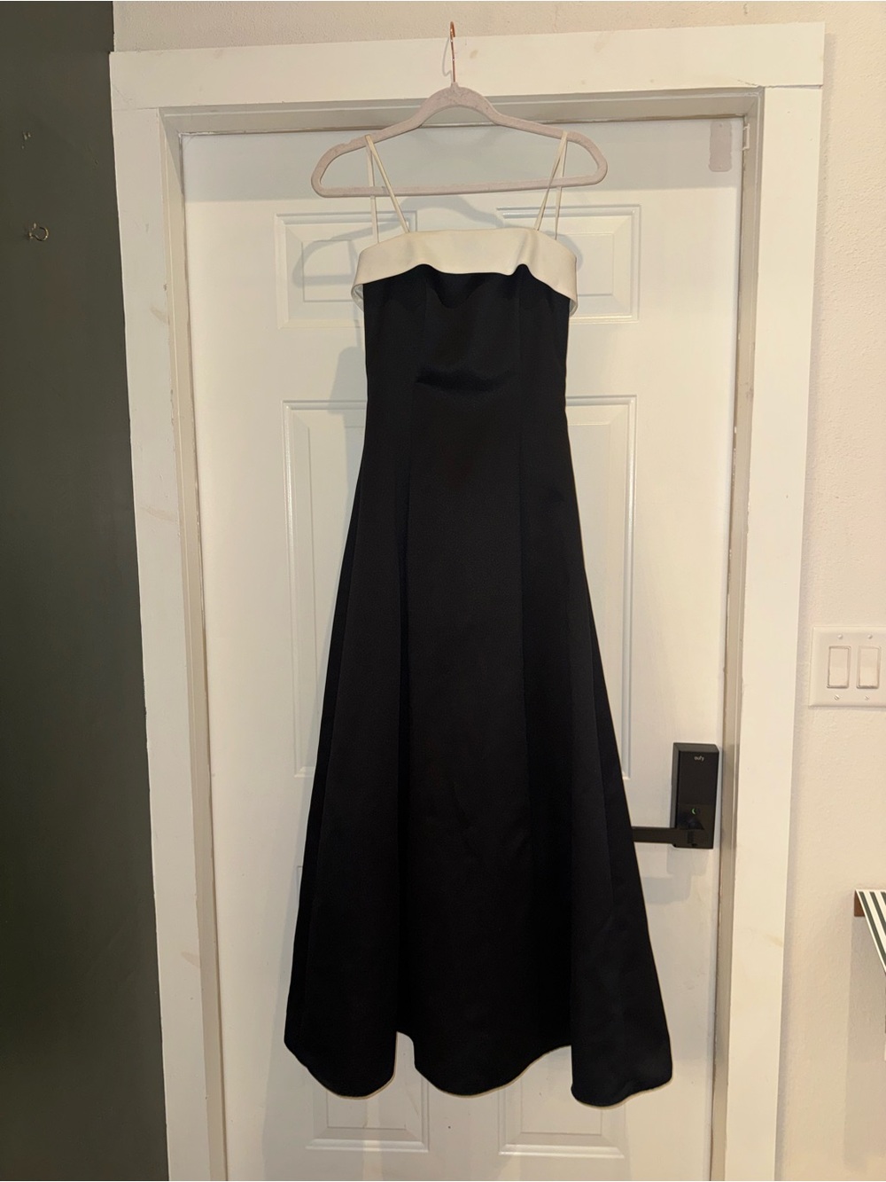 Urban Girl Nites Black Strapless Gown with White Trim